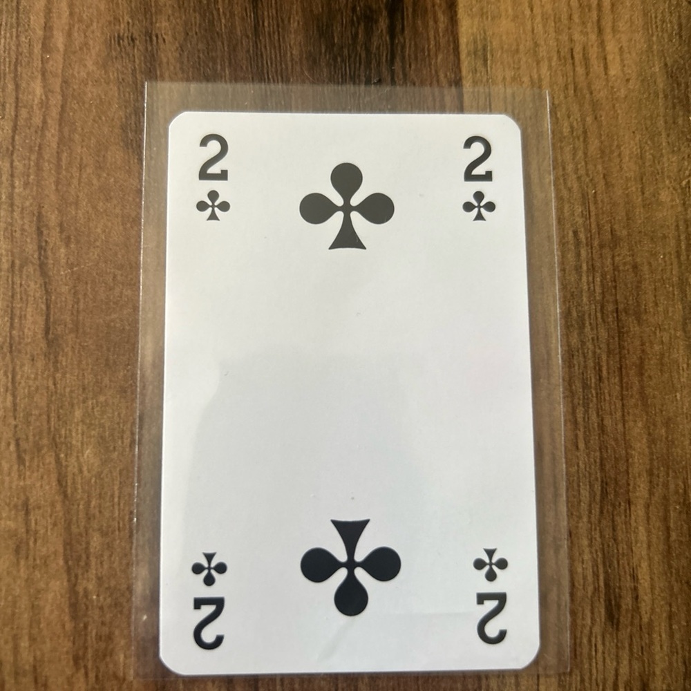 Louis Vuitton Playing Card 2 of Clubs in plastic case